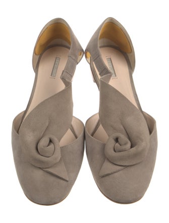 Giorgio Armani Suede D'Orsay Flats