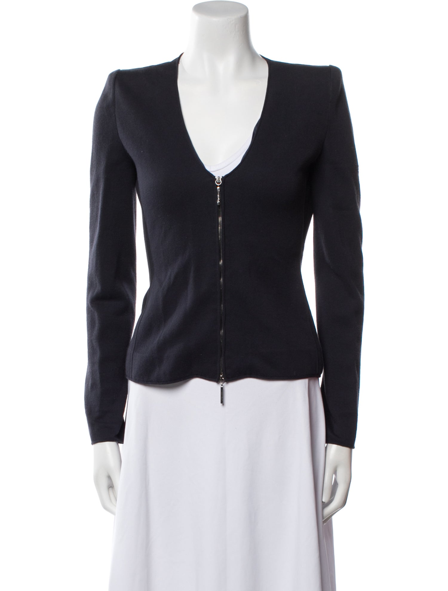 Giorgio Armani V-Neck Long Sleeve Top