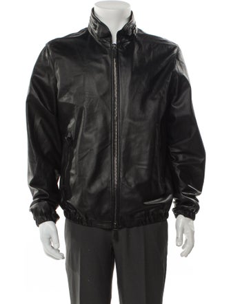 Giorgio Armani Lamb Leather Moto Jacket