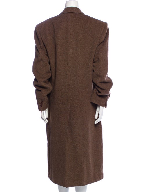 Giorgio Armani Wool Tweed Pattern Peacoat