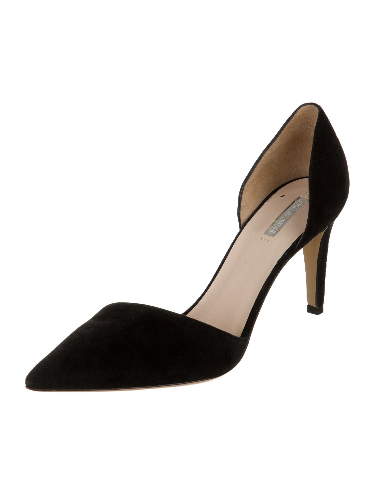 Giorgio Armani Suede D'Orsay Pumps
