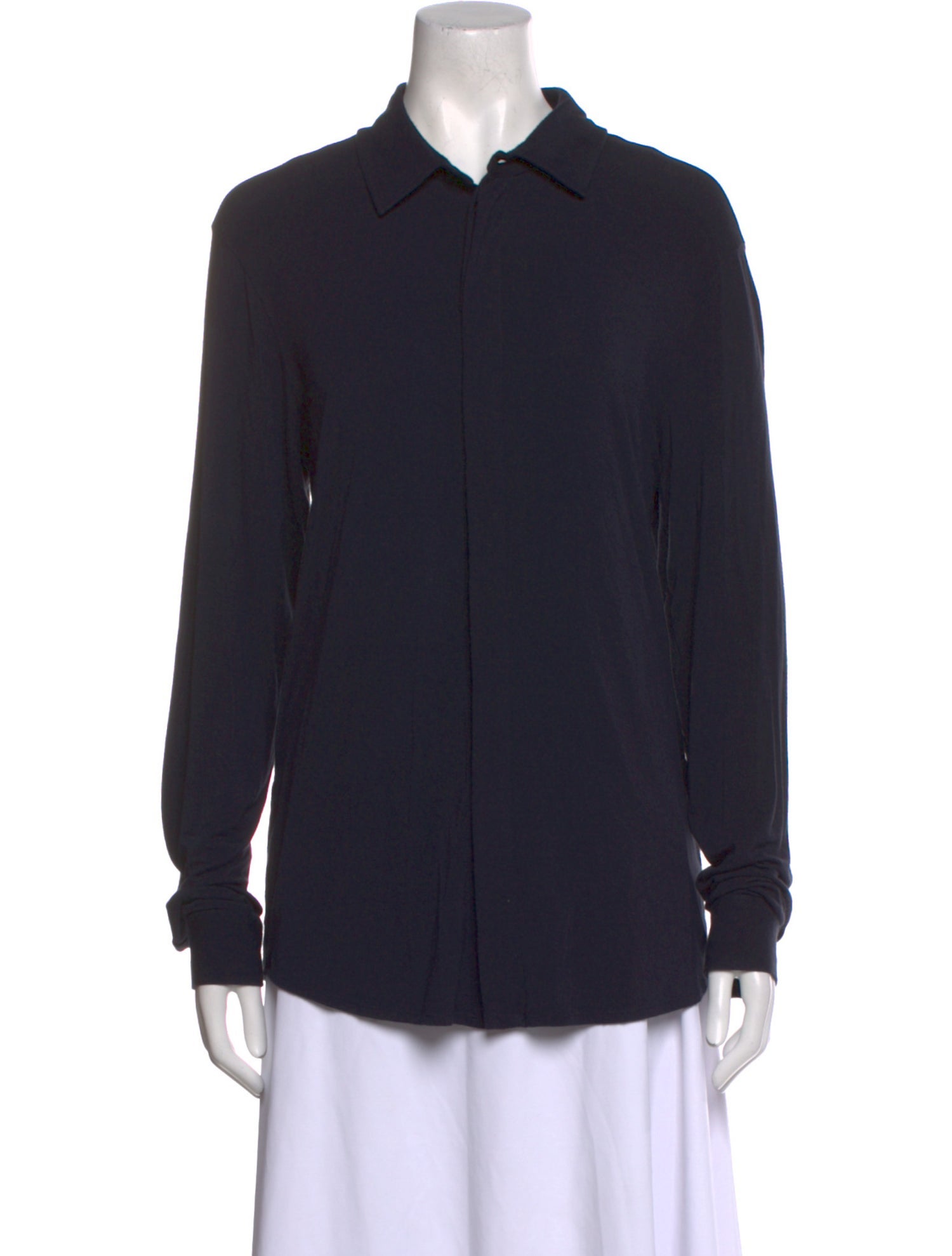 Giorgio Armani Long Sleeve Button-Up Top