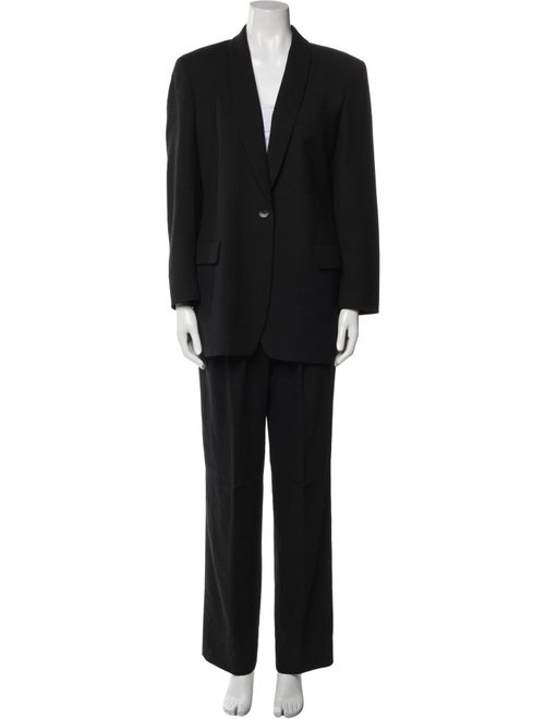 Giorgio Armani Wool Pleated Accents Pantsuit