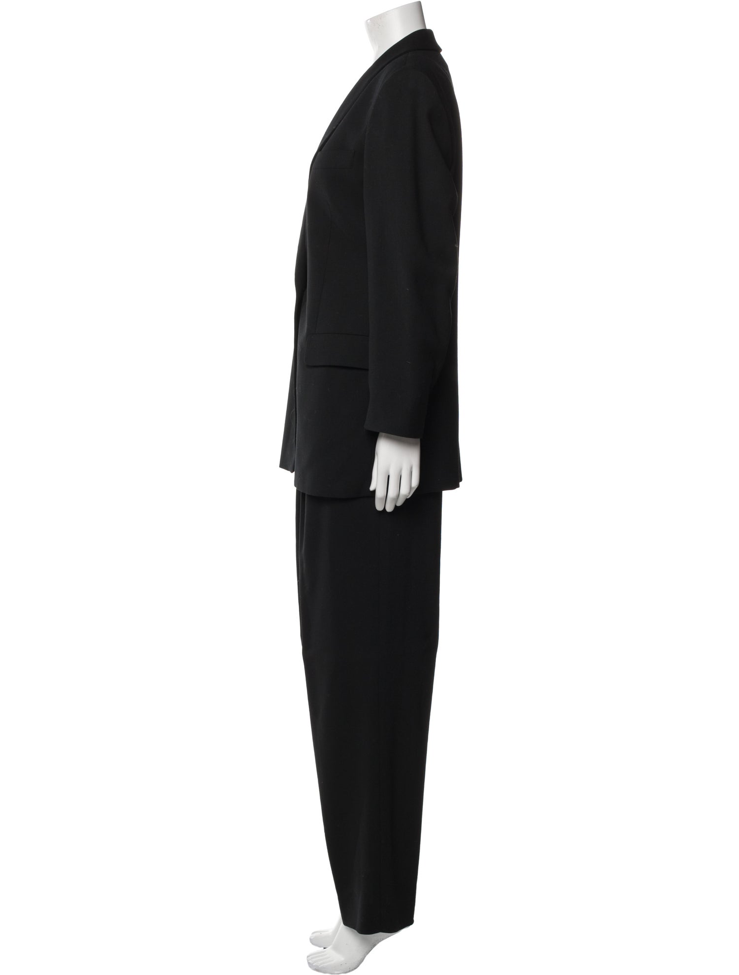 Giorgio Armani Wool Pleated Accents Pantsuit