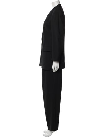 Giorgio Armani Wool Pleated Accents Pantsuit