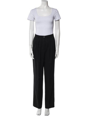 Giorgio Armani Wool Pleated Accents Pantsuit