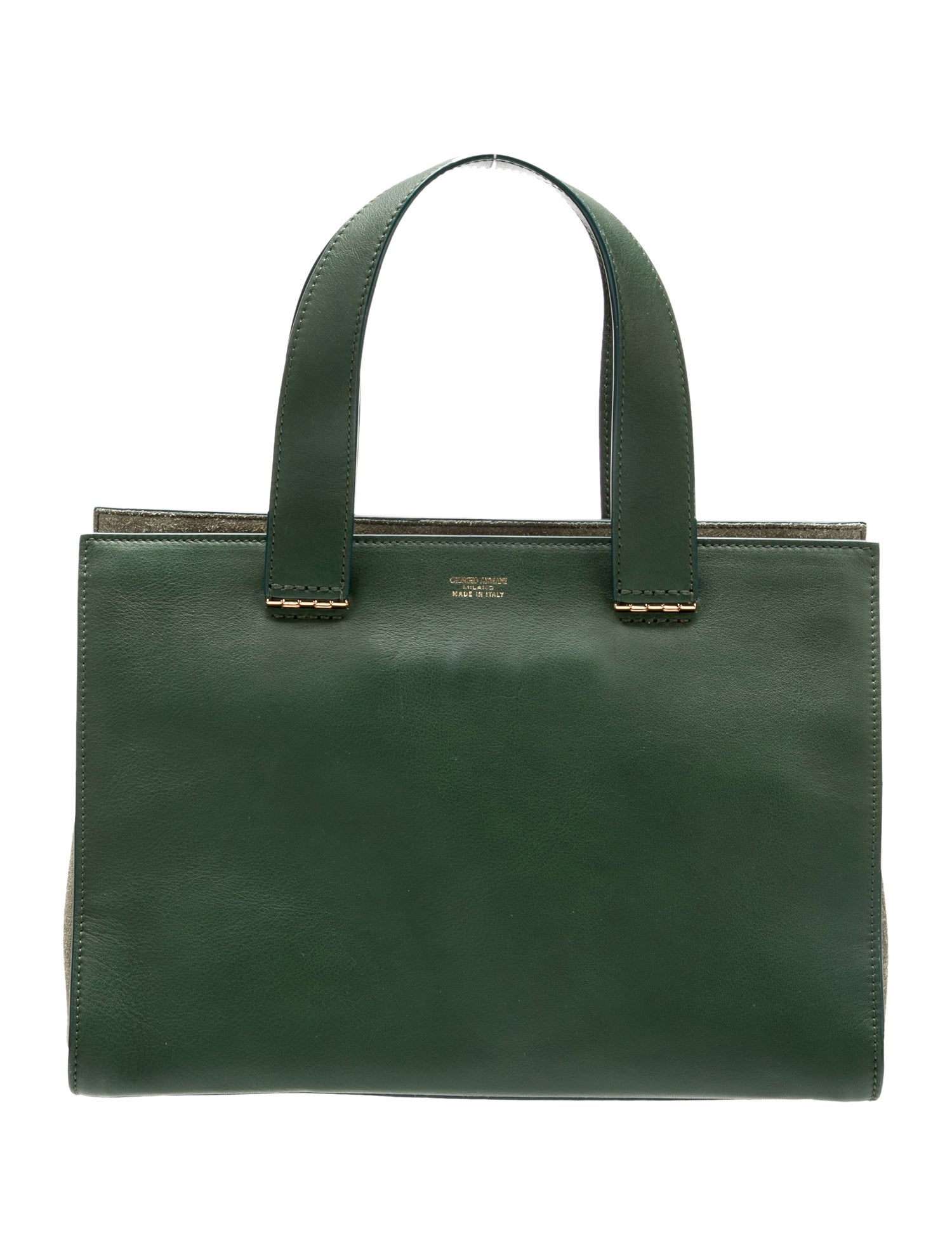 Giorgio Armani Leather Top Handle Bag