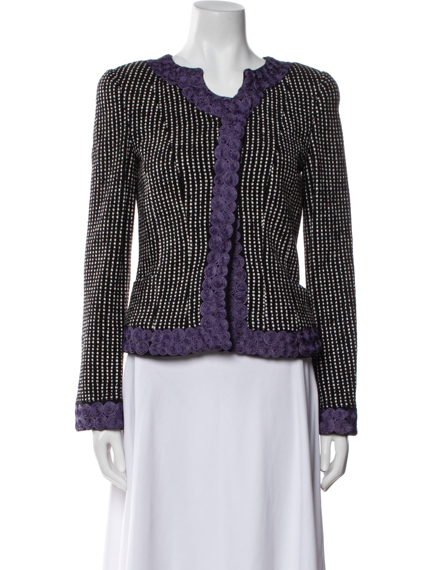 Giorgio Armani Wool Tweed Pattern Evening Jacket