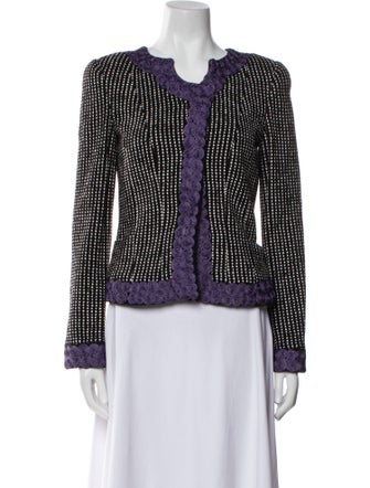 Giorgio Armani Wool Tweed Pattern Evening Jacket