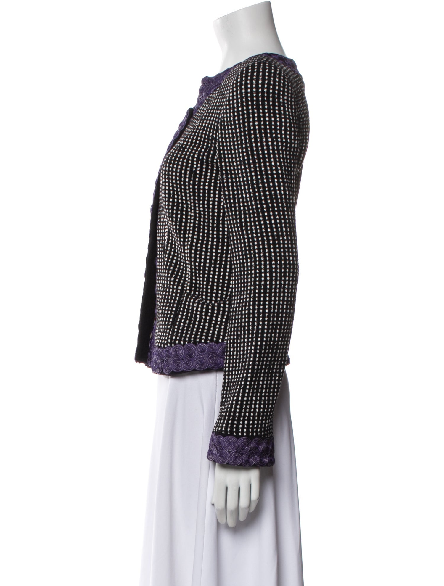 Giorgio Armani Wool Tweed Pattern Evening Jacket