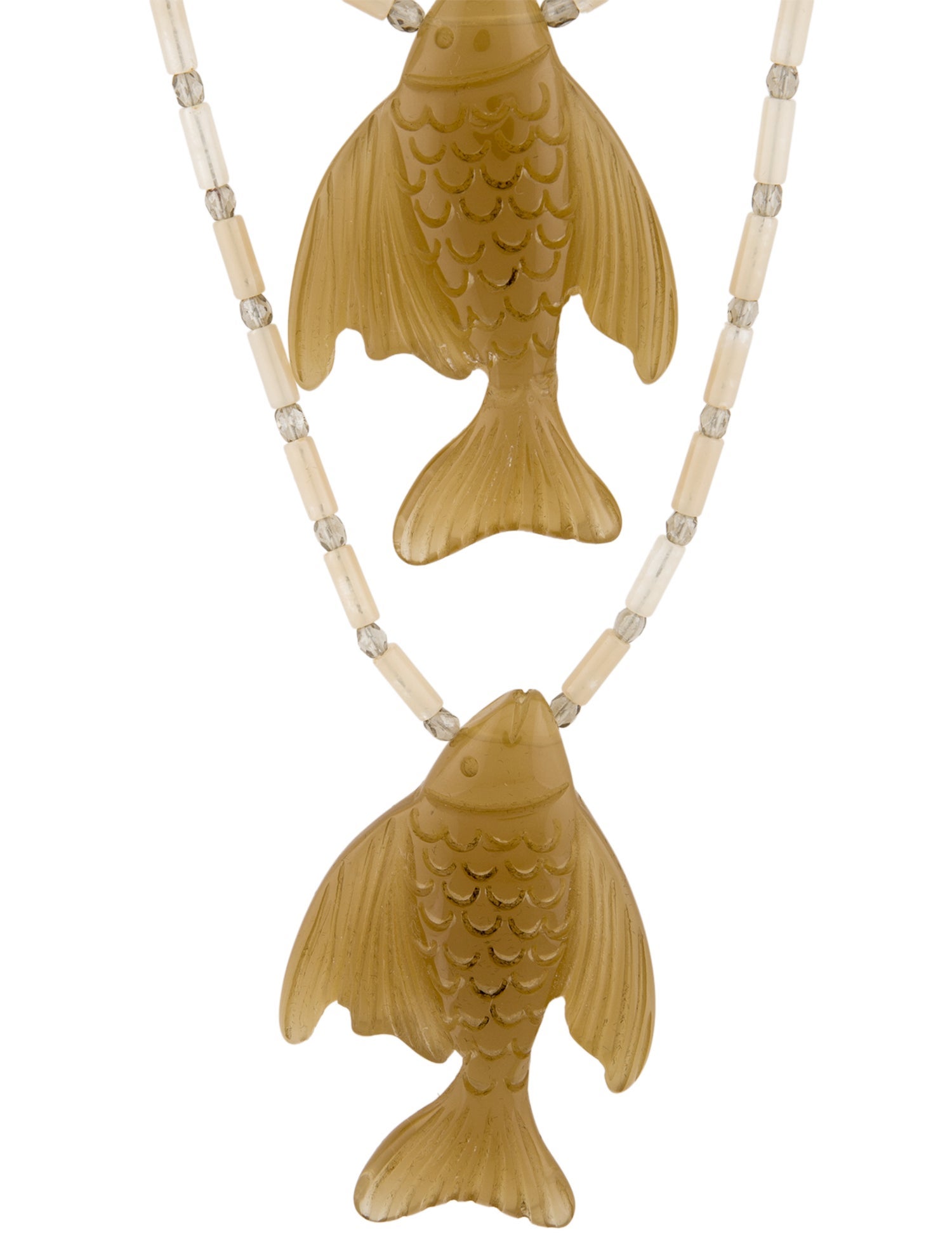 Giorgio Armani Resin & Bead Fish Necklace