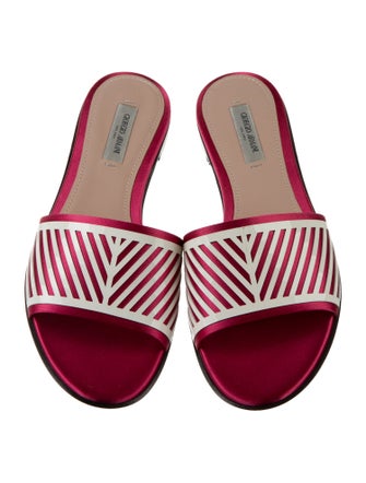Giorgio Armani Satin Printed Slides