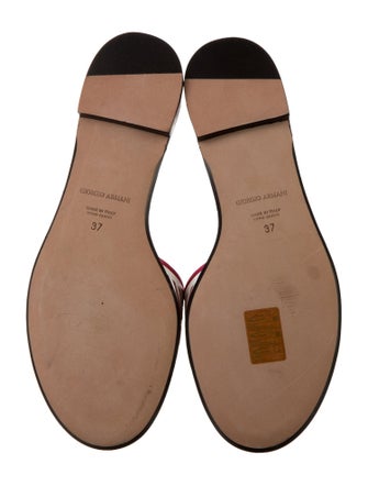 Giorgio Armani Satin Printed Slides