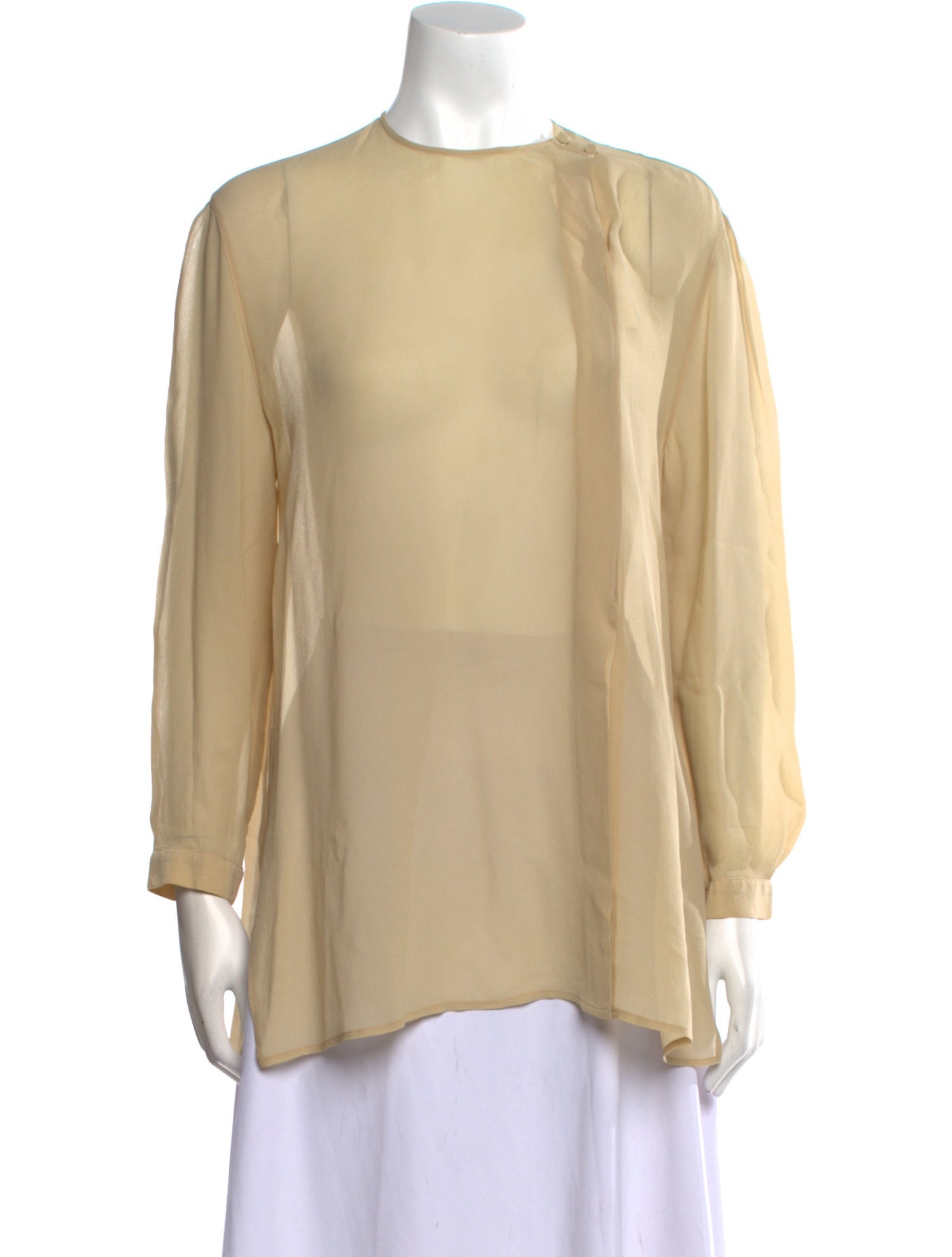Giorgio Armani Crew Neck Long Sleeve Blouse
