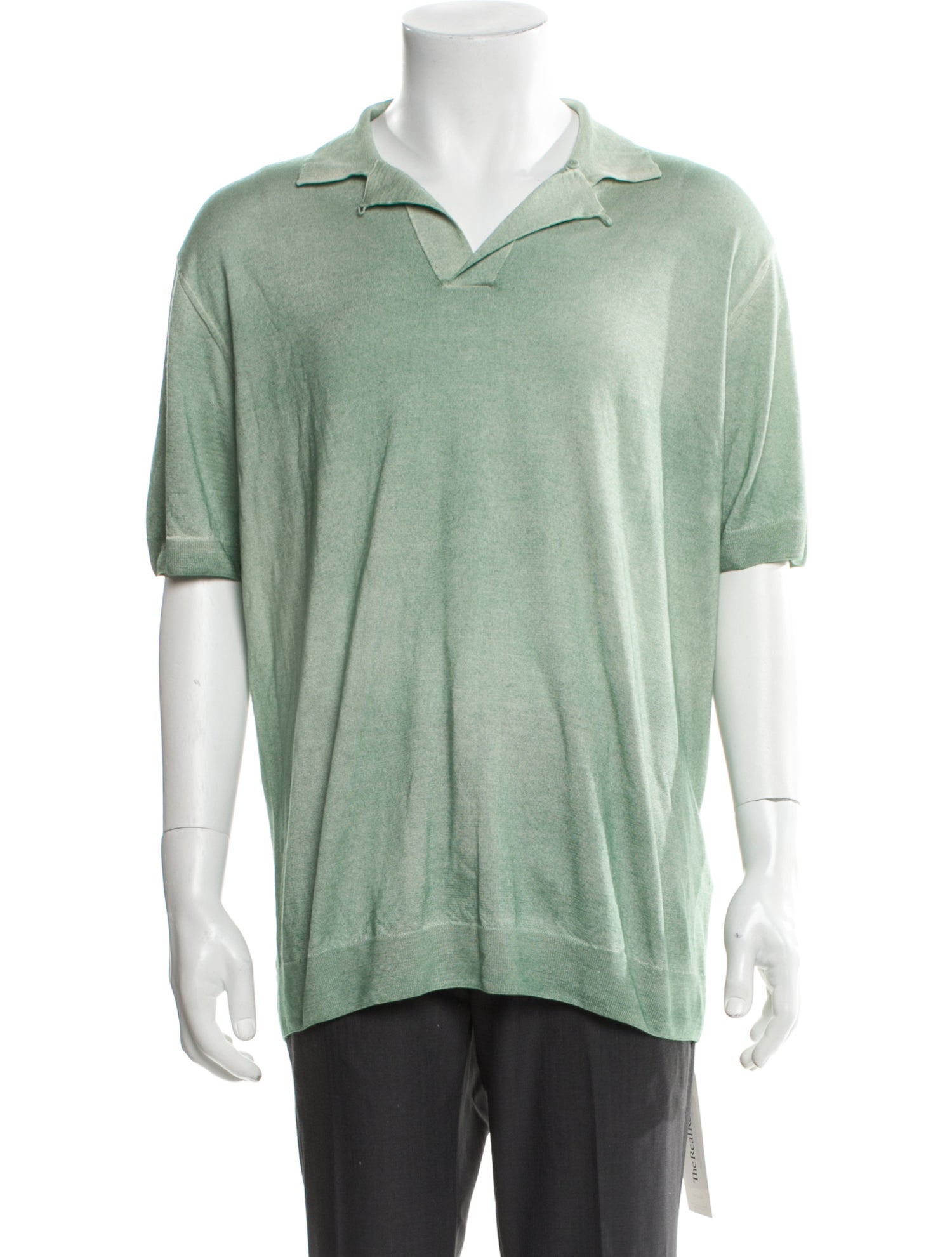 Giorgio Armani Cashmere Crew Neck Polo Shirt w/ Tags