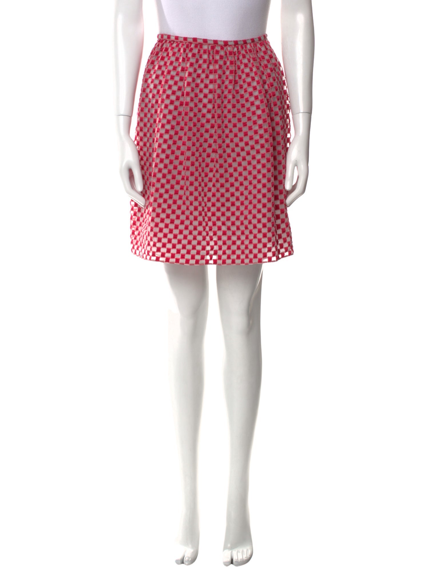 Giorgio Armani Plaid Print Mini Skirt