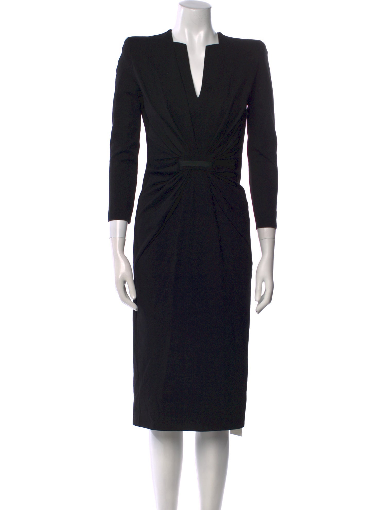 Giorgio Armani V-Neck Midi Length Dress