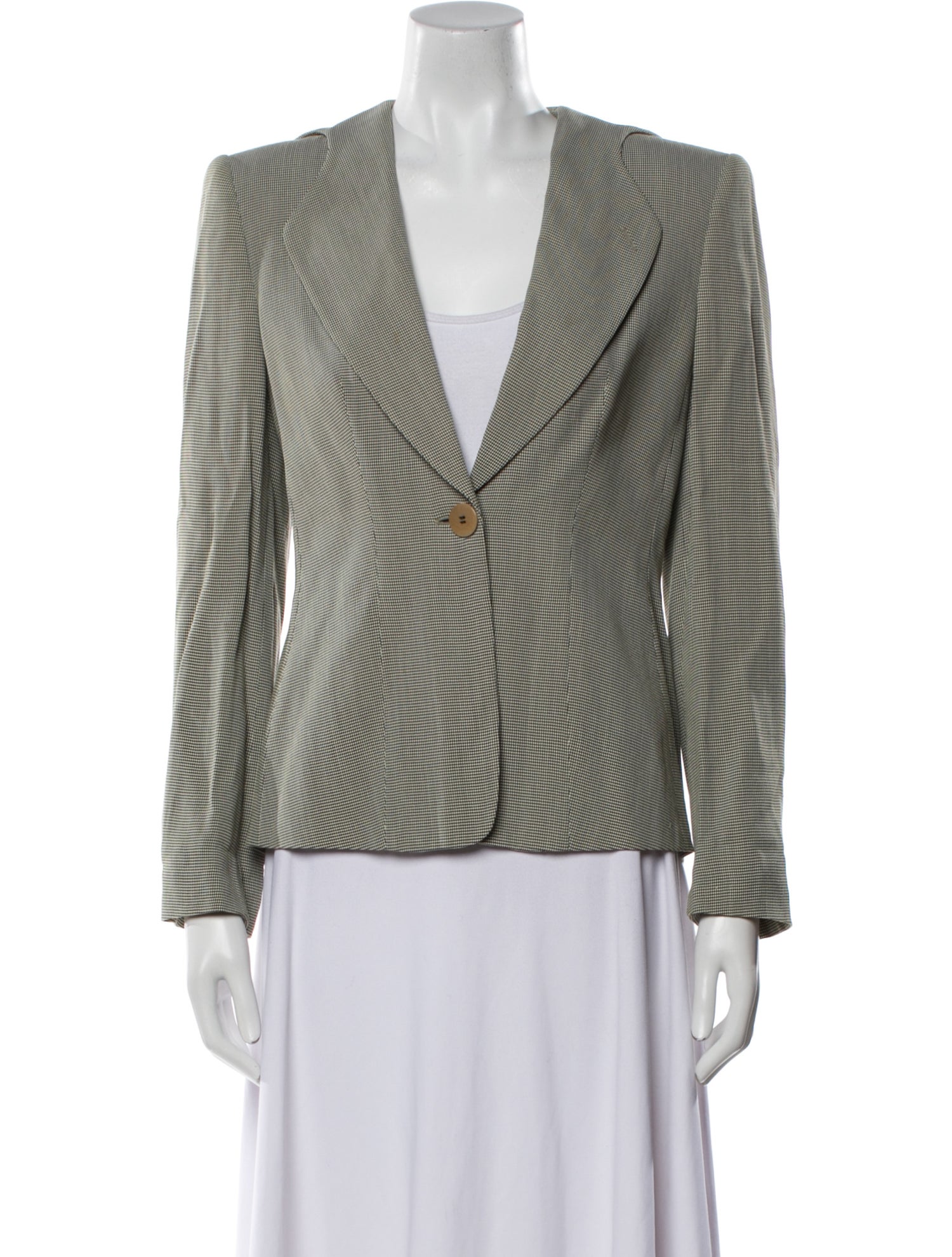 Giorgio Armani Plaid Print Blazer