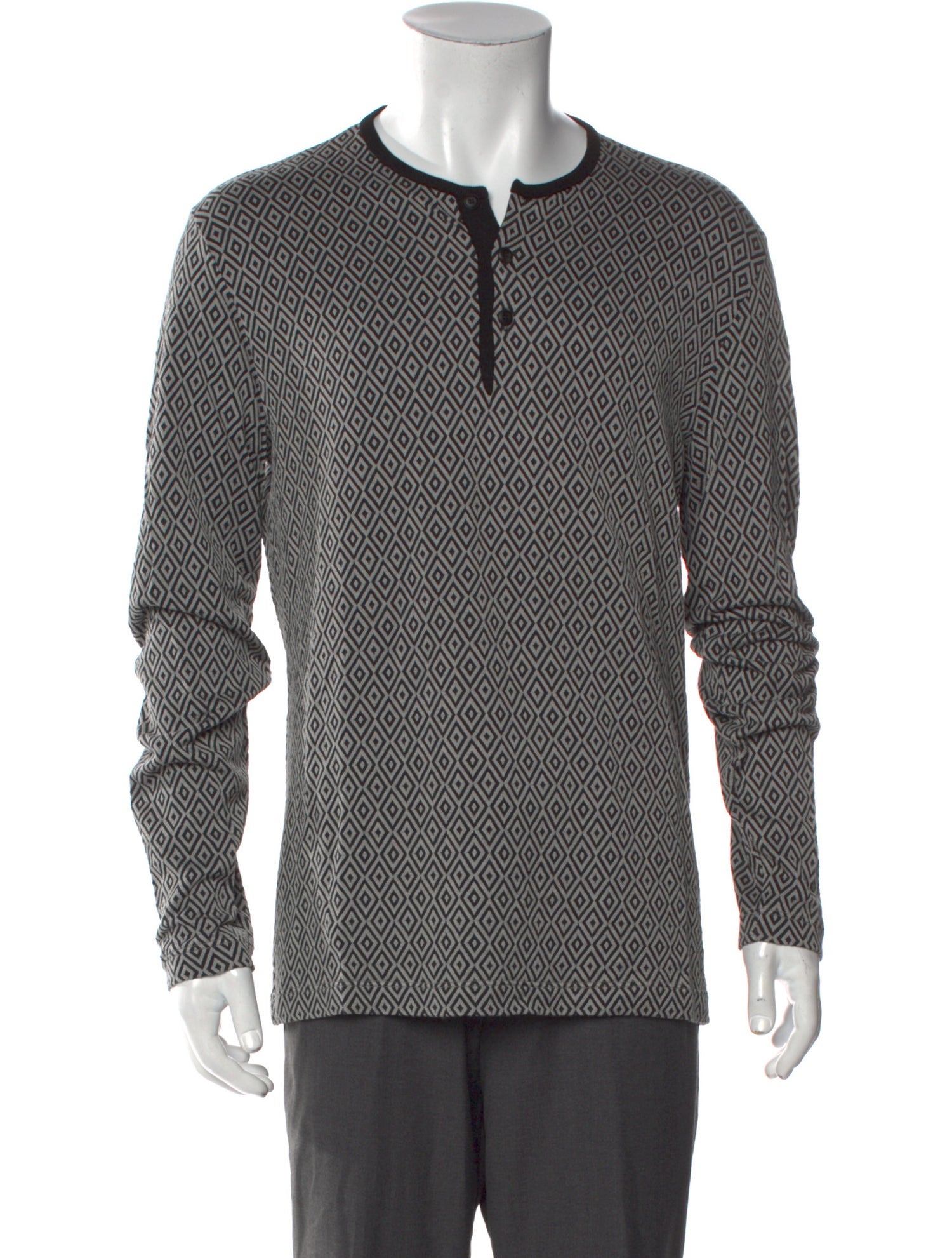 Giorgio Armani Crew Neck Long Sleeve Henley