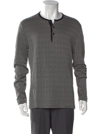 Giorgio Armani Crew Neck Long Sleeve Henley