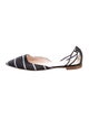 Giorgio Armani Satin Striped D'Orsay Flats