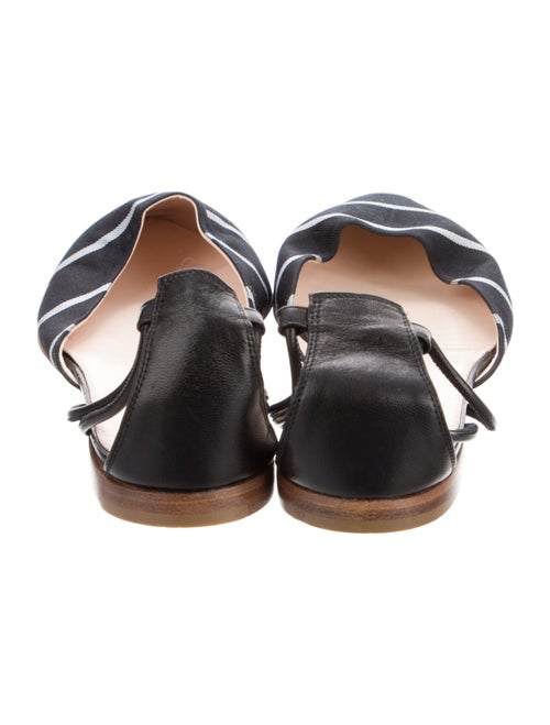 Giorgio Armani Satin Striped D'Orsay Flats