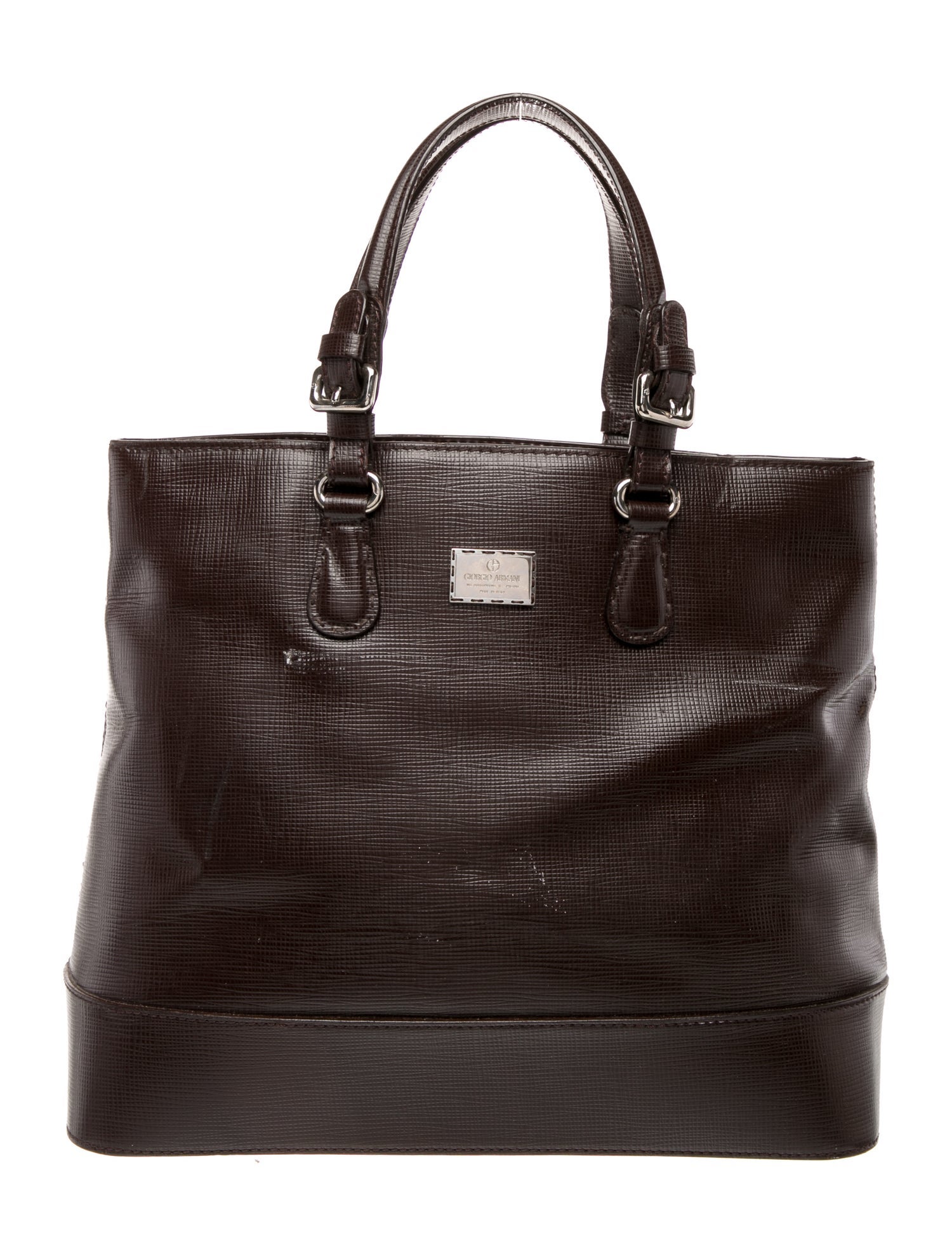 Giorgio Armani Leather Top Handle Bag