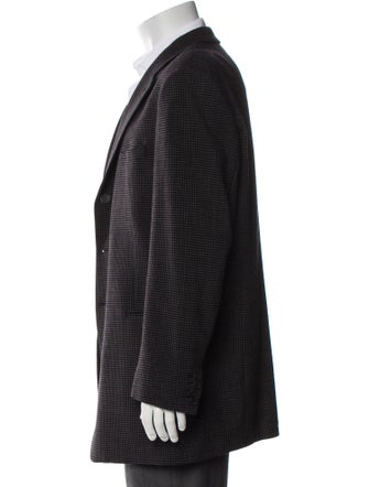 Giorgio Armani Wool Polka Dot Print Blazer