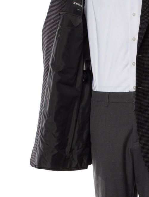 Giorgio Armani Wool Polka Dot Print Blazer