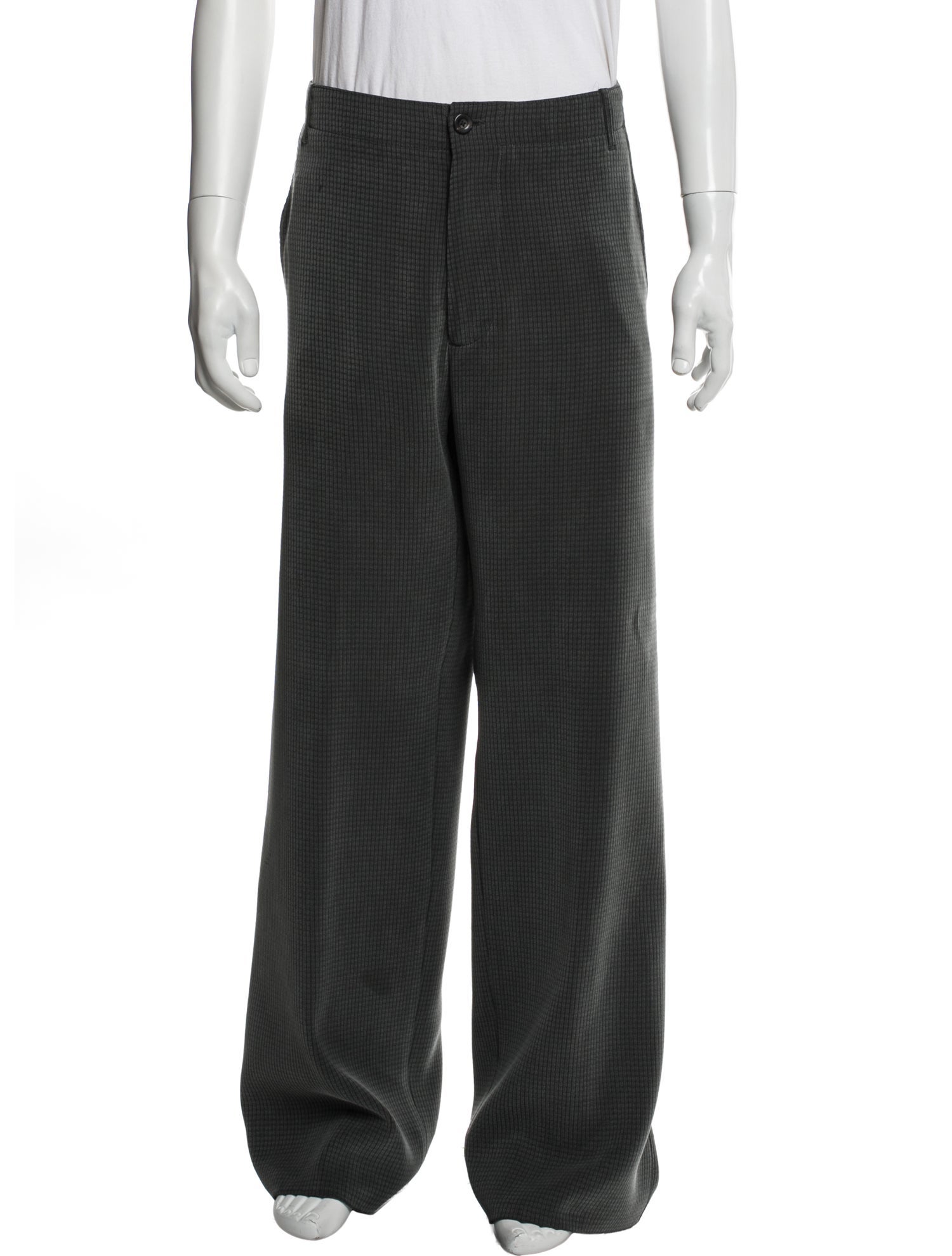 Giorgio Armani Plaid Print Pants