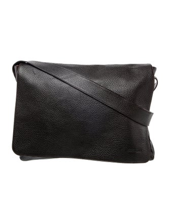 Giorgio Armani Leather Messenger Bag