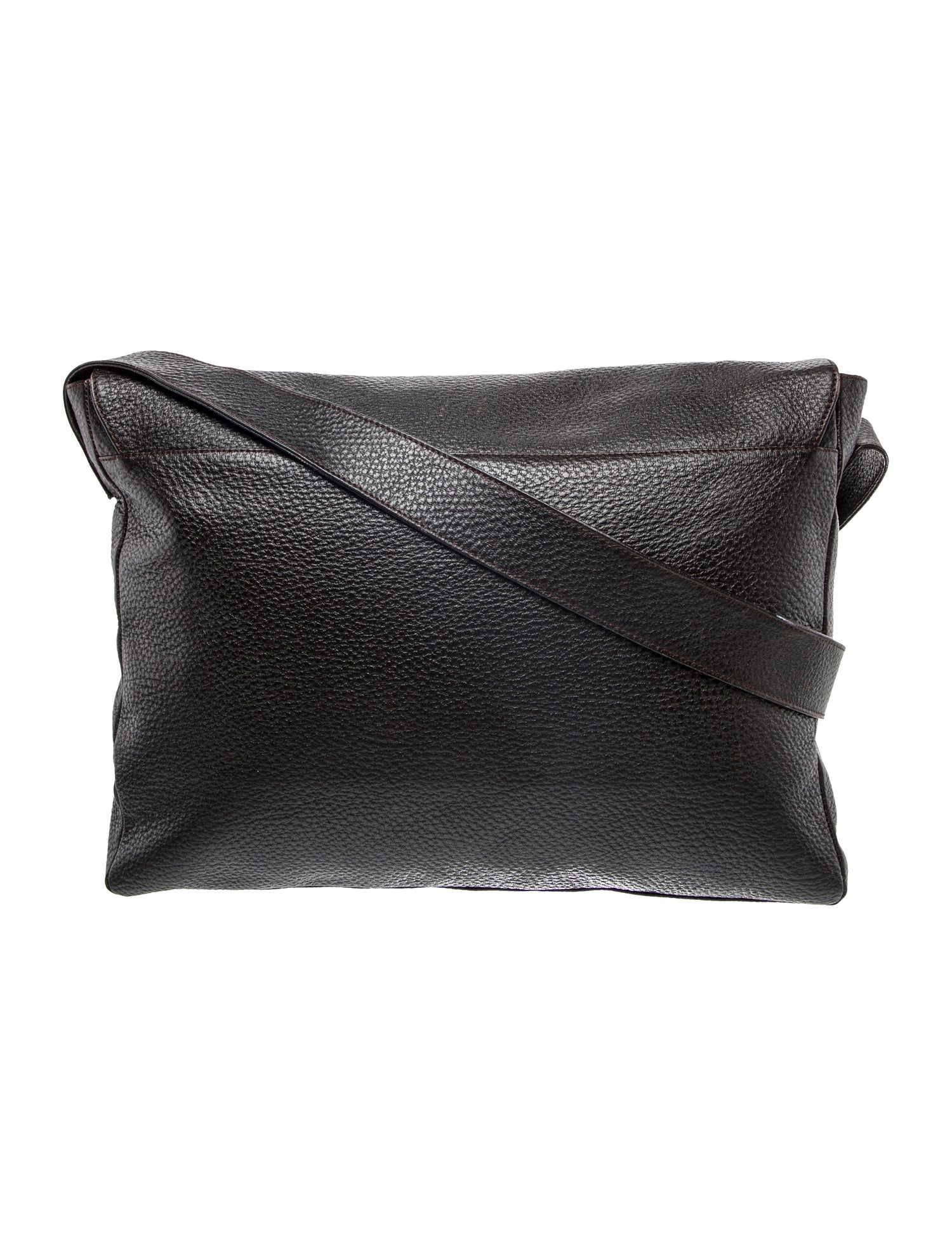 Giorgio Armani Leather Messenger Bag