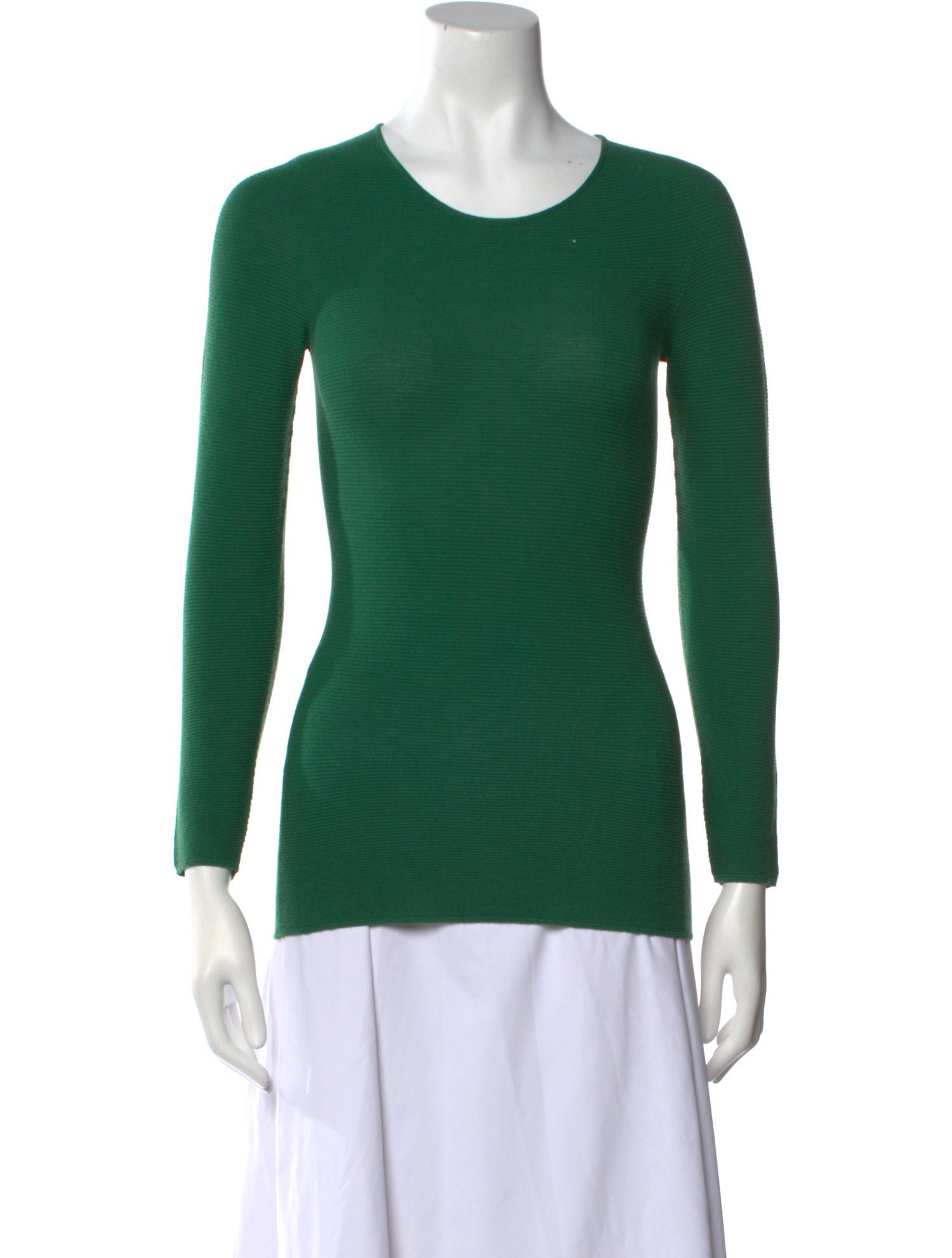 Giorgio Armani Scoop Neck Three-Quarter Sleeve Top