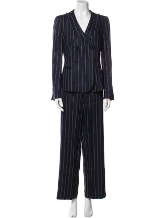 Giorgio Armani Virgin Wool Striped Pantsuit