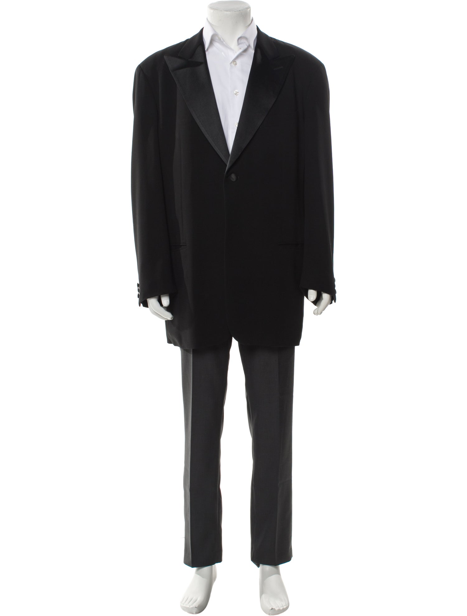 Giorgio Armani Wool Embroidered Accent Blazer