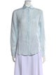 Giorgio Armani Linen Long Sleeve Button-Up Top