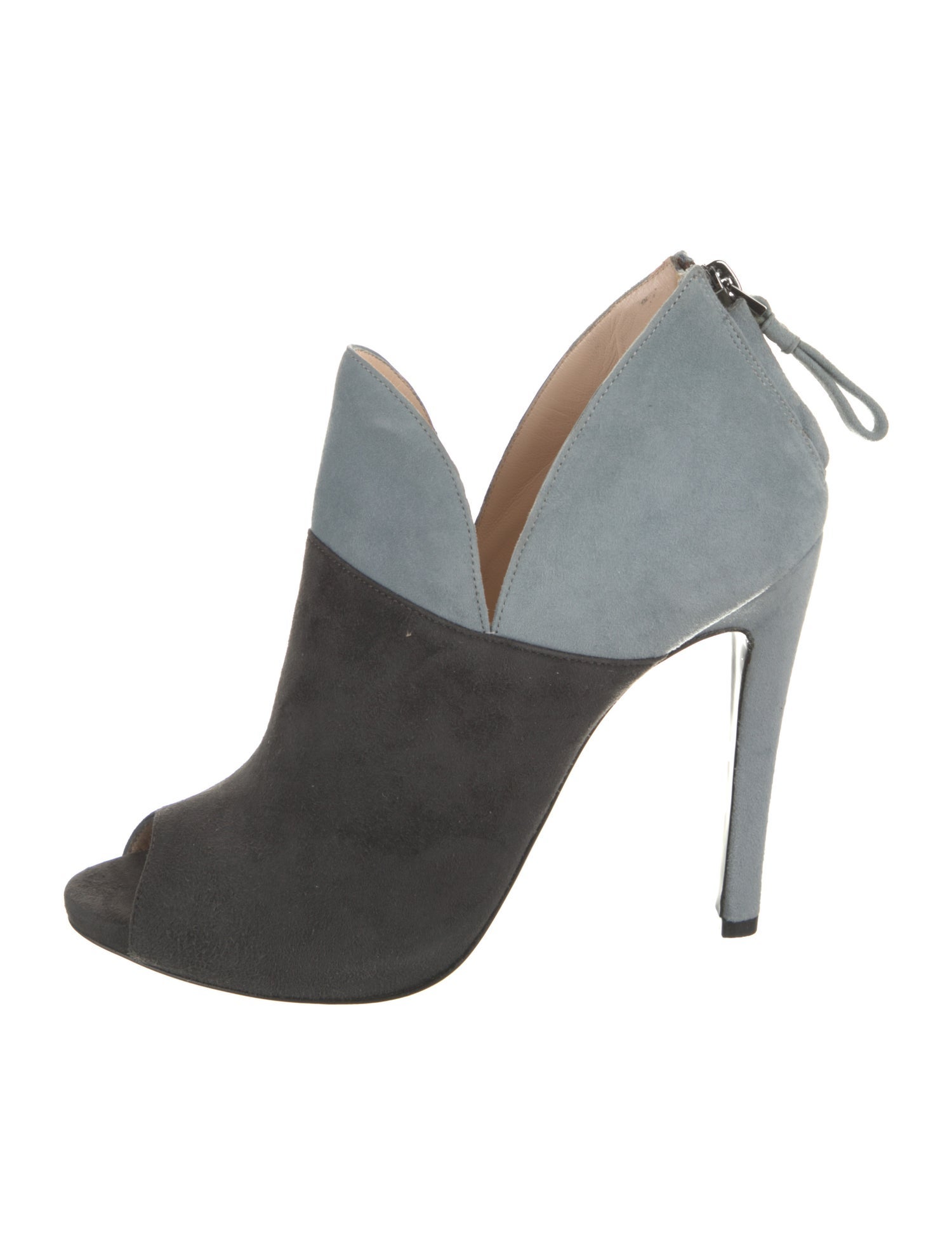 Giorgio Armani Suede Colorblock Pattern Mules