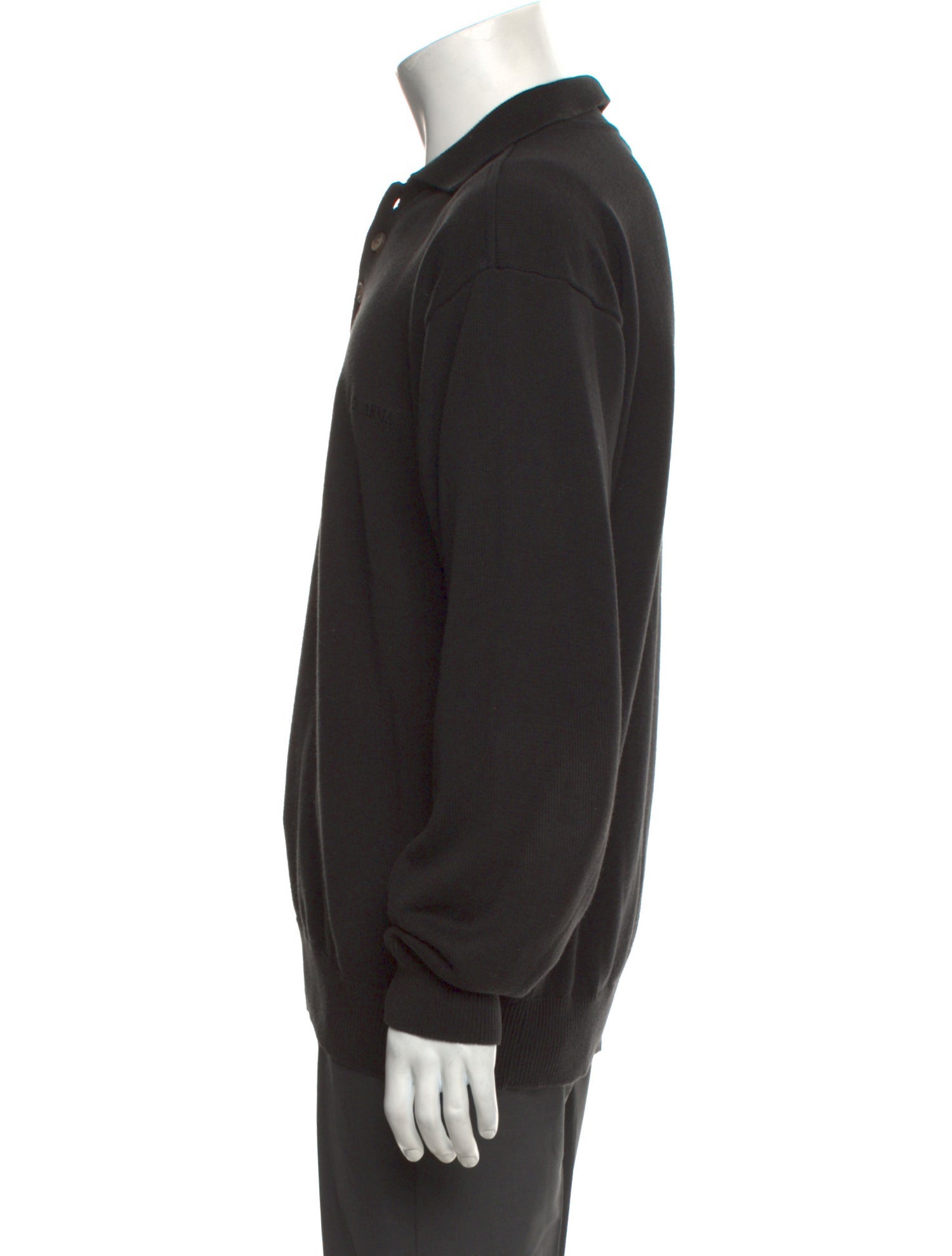 Giorgio Armani Crew Neck Long Sleeve Polo Shirt