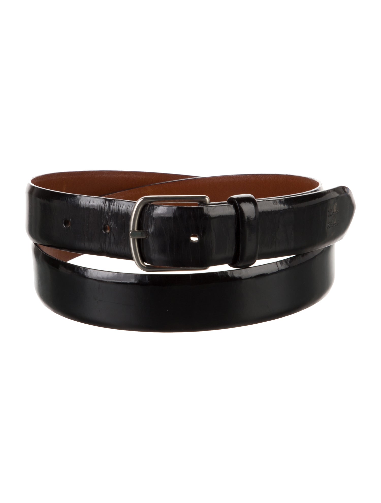 Giorgio Armani Skinny Patent Leather Belt