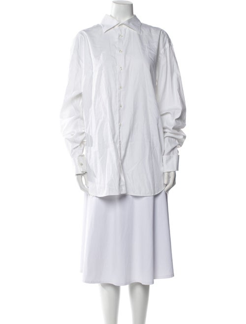 Giorgio Armani Long Sleeve Button-Up Top