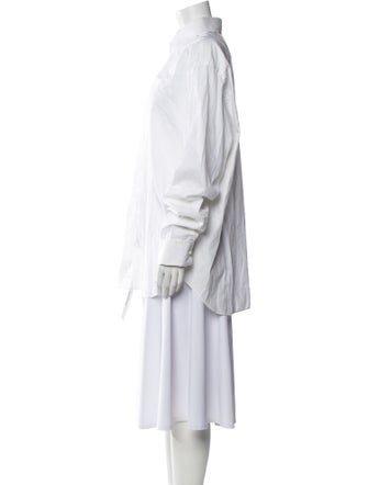 Giorgio Armani Long Sleeve Button-Up Top