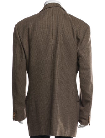 Giorgio Armani Virgin Wool Printed Overcoat