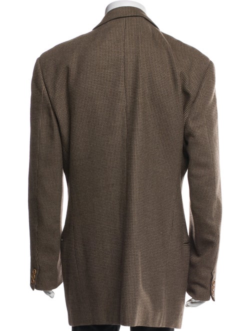 Giorgio Armani Virgin Wool Printed Overcoat