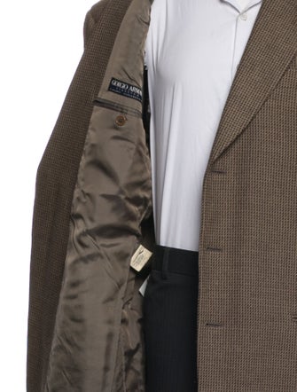 Giorgio Armani Virgin Wool Printed Overcoat