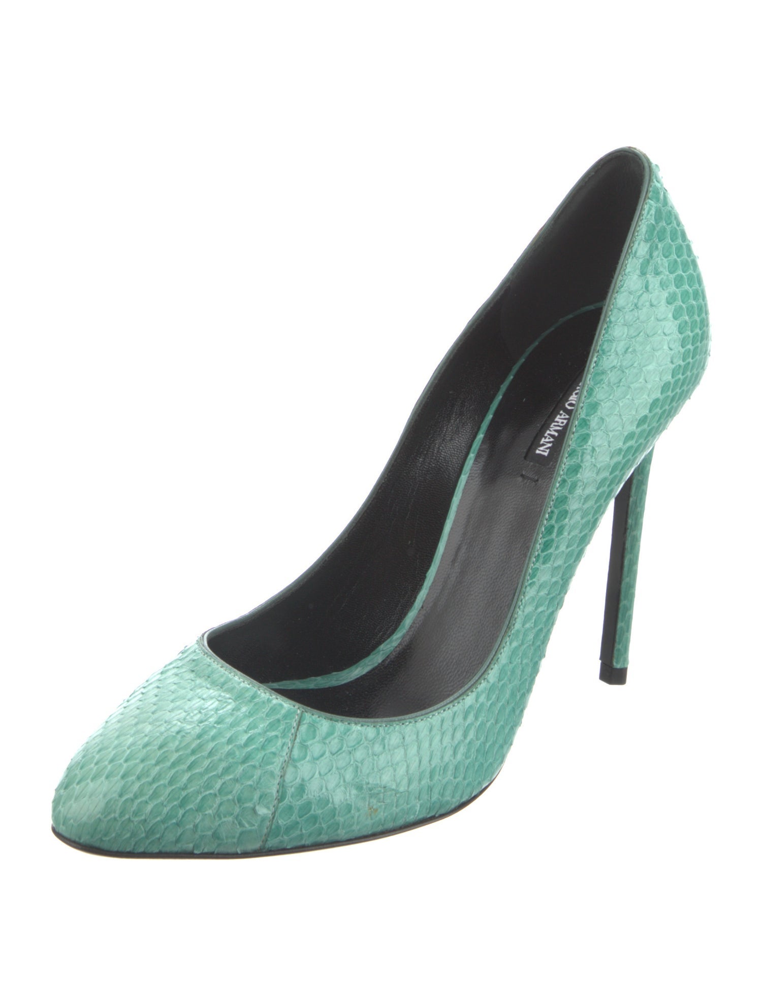 Giorgio Armani Leather Animal Print Pumps