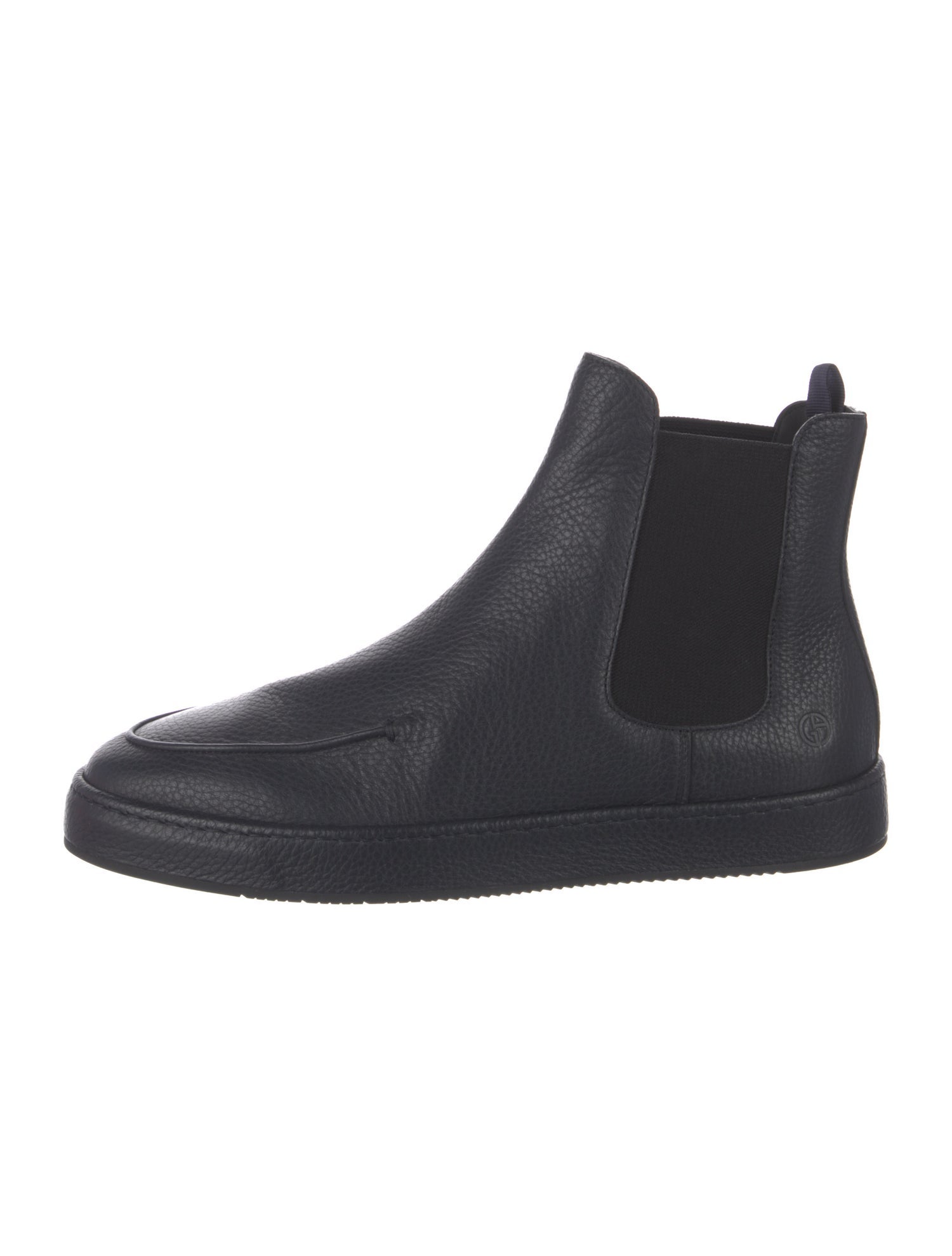 Giorgio Armani Leather Chelsea Boots