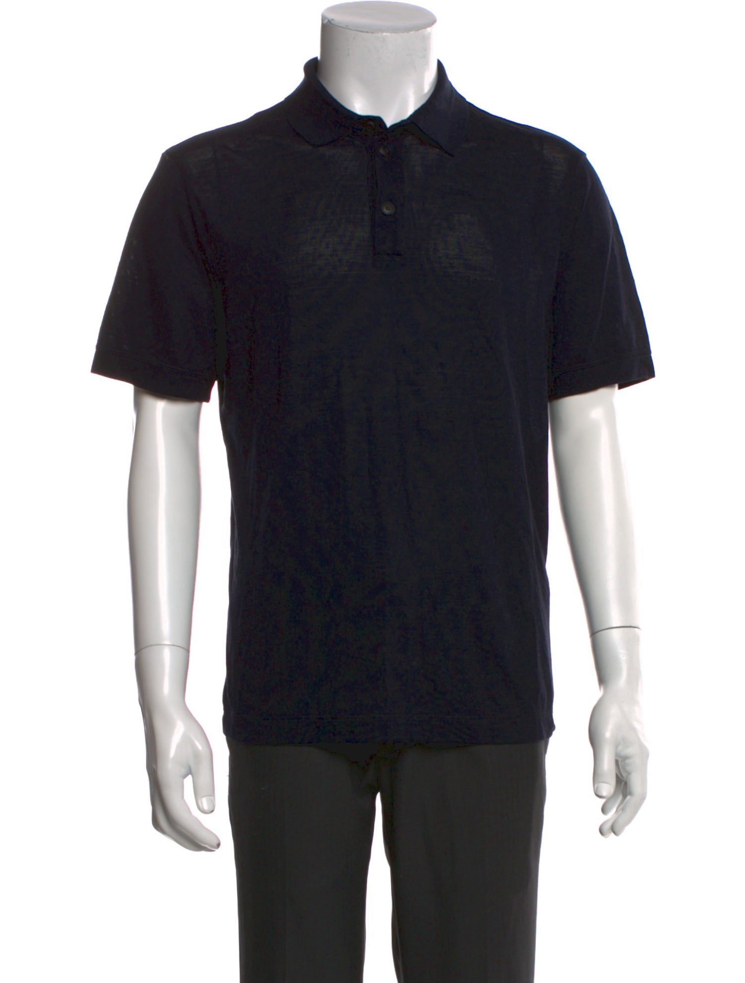 Giorgio Armani Virgin Wool Collar Polo Shirt