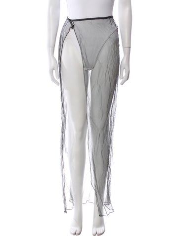 Giorgio Armani Skirts Mesh Accents Long Skirt Us6, It42 | M