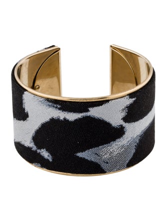 Giorgio Armani Pattern Fabric Cuff Bracelet