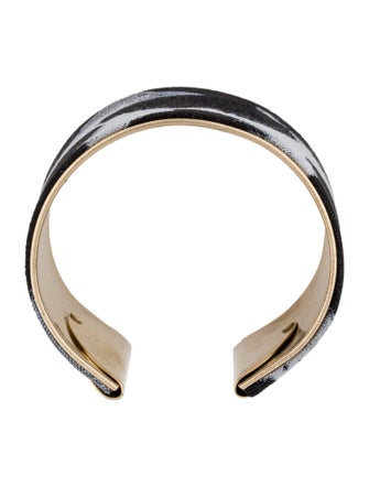 Giorgio Armani Pattern Fabric Cuff Bracelet